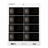 Bronze Black Metal Monogram E Adres Etiket (Full Sheet)