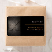 Bronze Black Metal Monogram X Adres Etiket (Insitu)