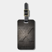 Bronze Black Metal X Monogram Travel Bagagelabel (Voorkant verticaal)