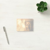 Bronze Boeddha-standbeeld met Golden Bokeh-achterg Post-it® Notes (Kantoor)