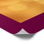 Bronze Boeddha-standbeeld met Golden Bokeh-achterg Poster (Hoek)