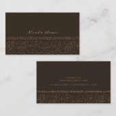 Bronze Brown Chic Sparkling Glam Elegant Custom Visitekaartje (Voorkant / Achterkant)