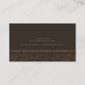 Bronze Brown Chic Sparkling Glam Elegant Custom Visitekaartje (Achterkant)