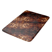 Bronze Brown Floral Embossing Art Badmat (Gekanteld)