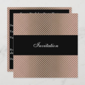 Bronze Brown Metal Glitter Event 3 Kaart (Voorkant / Achterkant)