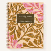 Bronze brown & Sugar roze gestippeld Persoonlijke  Notitieboek (Voorkant)