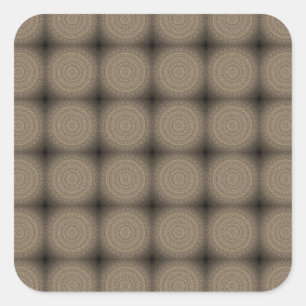 Bronze Brown Tan Colors Geometric Mandala Circles Vierkante Sticker