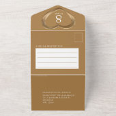 Bronze bruiloft 8 jaar feesten all in one uitnodiging (Buitenkant)