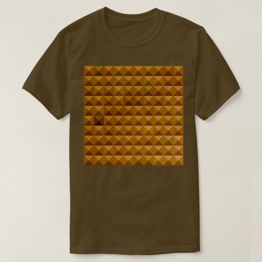 Bronze bruin Abstract laag veelhoekoppervlak T-shirt (Design voorkant)