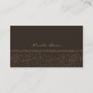 Bronze Bruin Chic Glitterende Glam Elegante Aangep Visitekaartje