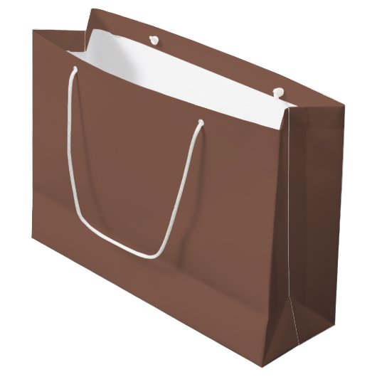 Bronze Bruin Effen Kleur Groot Cadeauzakje (Voorkant Gekanteld)