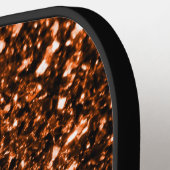 Bronze bruin koper faux glitter sparken Monogram Pickleball Paddle (Links Detail)