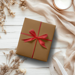 Bronze Bruine Effen Kleur   Klassiek   Elegant Cadeaupapier