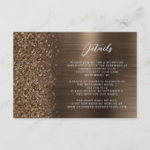 Bronze Brushed Metal Wedding Details  Informatiekaartje (Voorkant)