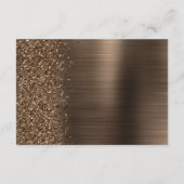 Bronze Brushed Metal Wedding Details  Informatiekaartje (Achterkant)