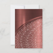 Bronze Burgund Glitter Sweet 16e verjaardag Kaart (Achterkant)