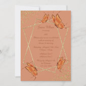 Bronze Butterflies, Glitter & Confetti Birthday Kaart (Voorkant)