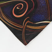 Bronze Butterflies op Aqua Blue Fleece Deken (Hoek)