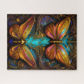 Bronze Butterflies op Aqua Blue Legpuzzel (Horizontaal)
