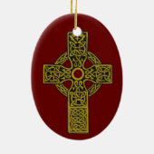 Bronze Celtic Cross Keramisch Ornament (Achterkant)