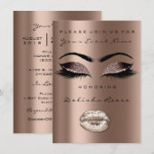 Bronze Coffee Black Glitter Bridal 16th Kaart (Voorkant / Achterkant)