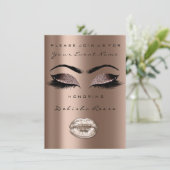 Bronze Coffee Black Glitter Bridal 16th Kaart (Staand voorkant)