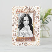 Bronze Copper Gold Folie Modern Vrijgezellenfeest  Kaart (Staand voorkant)