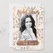 Bronze Copper Gold Folie Modern Vrijgezellenfeest  Kaart (Voorkant)