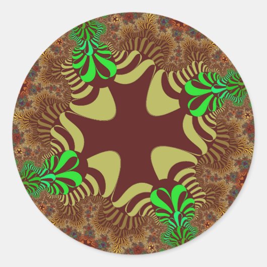 Bronze Cross Ronde Sticker (Voorkant)