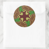 Bronze Cross Ronde Sticker (Tas)