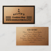 Bronze design visitekaartje (Voorkant / Achterkant)