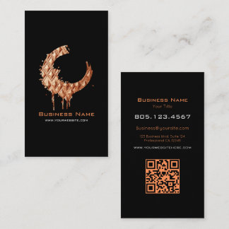Bronze Diamond Paint Swirl Design – Custom Visitekaartje