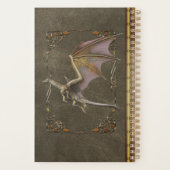 Bronze Dragon Distressed Antiek Leather Look Planner (Achterkant)