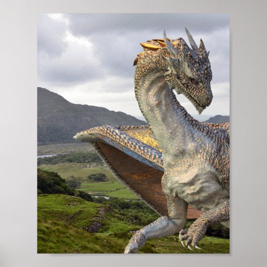 Bronze Dragon Fantasy Poster (Voorkant)