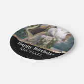 Bronze Dragon Medieval Castle Metallic Birthday Papieren Bordje (Gekanteld)