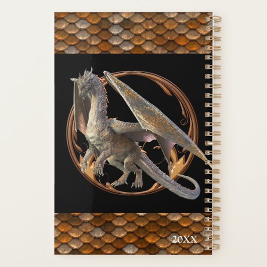 Bronze Dragon Metal Scaling Planner (Achterkant)