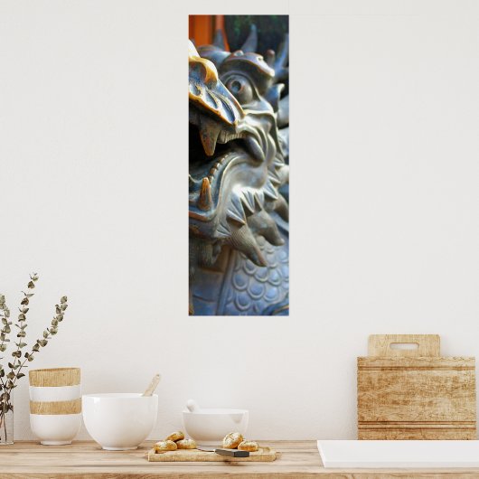 Bronze Dragon - Shanghai, China Poster 12x36 (Keuken)