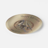 Bronze Dragon verjaardagsfeestje Papieren Bordje (Gekanteld)