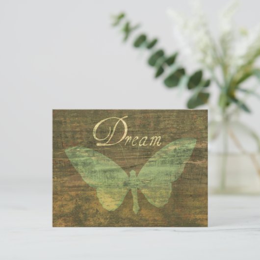Bronze Dream Butterfly Briefkaart (Staand voorkant)