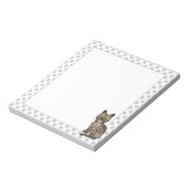 Bronze Egyptian Mau Cute Cartoon Cat Illustration Notitieblok (Linkerzijde)