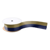 Bronze en Blue 1,5-inch breedband Satijnen Lint (Spoel)