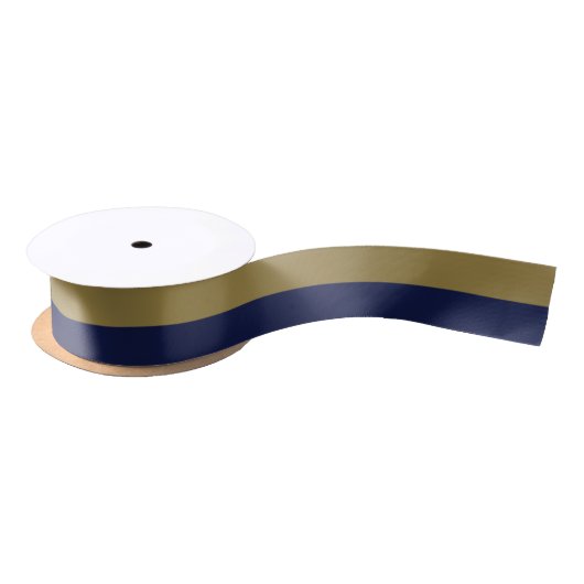 Bronze en Blue 1,5-inch breedband Satijnen Lint (Spoel)