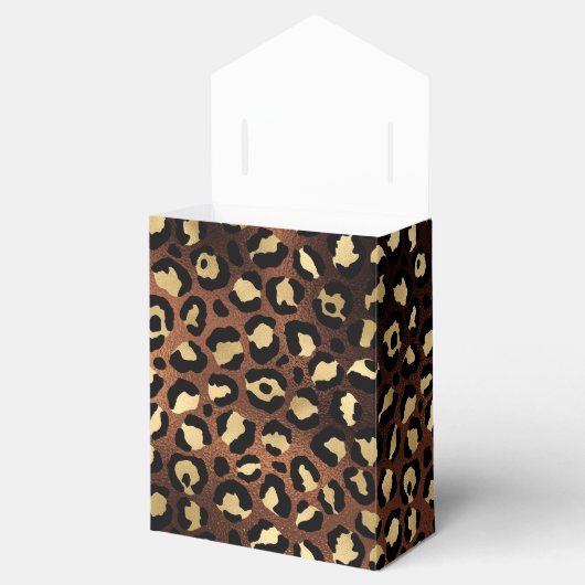 Bronze en Gold Leopard Bedankdoosjes (Geopend)