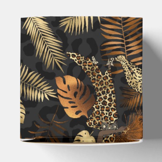 Bronze en Gold Leopard Bedankdoosjes (Bovenkant)