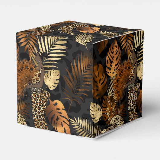 Bronze en Gold Leopard Bedankdoosjes (Achterkant)