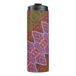 Bronze en groen leder 13 thermosbeker