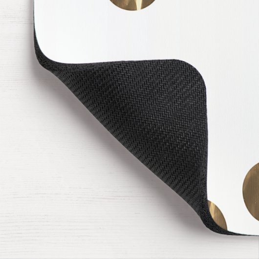 Bronze Faux Shine Polka Dots Modern Trendy Chic Muismat (Hoek)