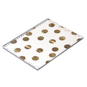 Bronze Faux Shine Polka Dots Modern Trendy Chic Notitieboek (Linkerzijde)