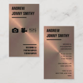 Bronze Faux Wedding DJ, fotograaf, videograaf Visitekaartje (Voorkant / Achterkant)