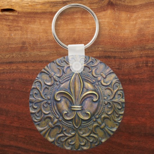 Bronze Fleur D' Lis Sleutelhanger (Voorkant)